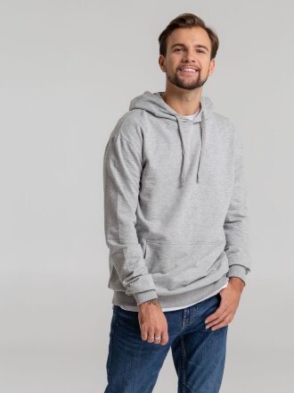 Толстовка с капюшоном Unit Kirenga, серый меланж Толстовка с капюшоном Unit Kirenga, серый меланж