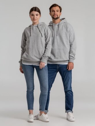 Толстовка с капюшоном Unit Kirenga, серый меланж Толстовка с капюшоном Unit Kirenga, серый меланж