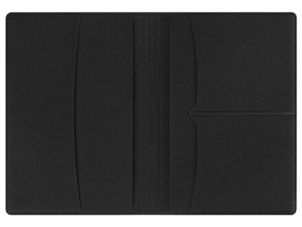 Обложка для паспорта с RFID защитой отделений для пластиковых карт Favor, черная Обложка для паспорта с RFID защитой отделений для пластиковых карт Favor, черная