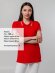Рубашка поло женская Virma Stripes Lady, красная с нанесением логотипа