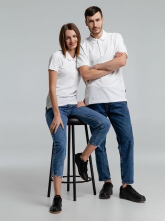 Рубашка поло женская Neptune, белая Рубашка поло женская Neptune, белая