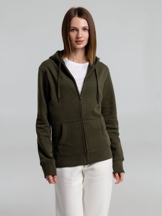 Толстовка на молнии с капюшоном унисекс King, хаки Толстовка на молнии с капюшоном унисекс King, хаки