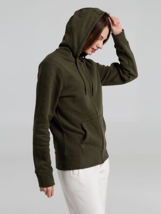 Толстовка на молнии с капюшоном унисекс King, хаки Толстовка на молнии с капюшоном унисекс King, хаки