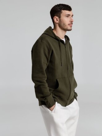 Толстовка на молнии с капюшоном унисекс King, хаки Толстовка на молнии с капюшоном унисекс King, хаки