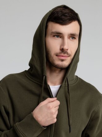 Толстовка на молнии с капюшоном унисекс King, хаки Толстовка на молнии с капюшоном унисекс King, хаки