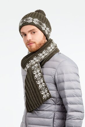 Шарф Eira, зеленый (оливковый) Шарф Eira, зеленый (оливковый)