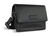 Сумка через плечо женская BUGATTI Elsa, чёрная, воловья кожа/полиэстер, 18,5х8,5х14,5 см Сумка через плечо женская BUGATTI Elsa, чёрная, воловья кожа/полиэстер, 18,5х8,5х14,5 см