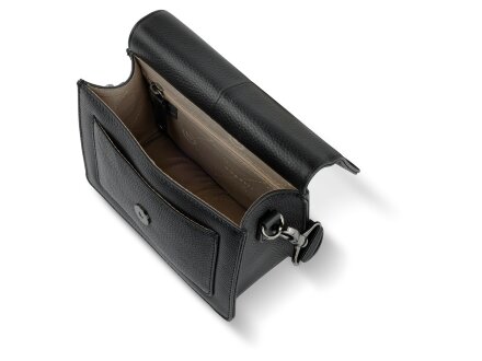 Сумка через плечо женская BUGATTI Elsa, чёрная, воловья кожа/полиэстер, 18,5х8,5х14,5 см Сумка через плечо женская BUGATTI Elsa, чёрная, воловья кожа/полиэстер, 18,5х8,5х14,5 см