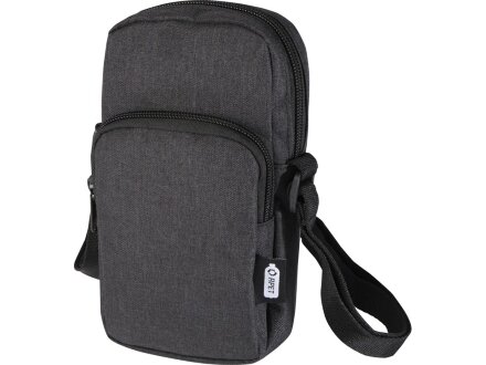 Сумка для телефона Ross из переработанного материала, древесный уголь