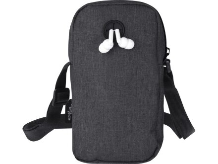 Сумка для телефона Ross из переработанного материала, древесный уголь