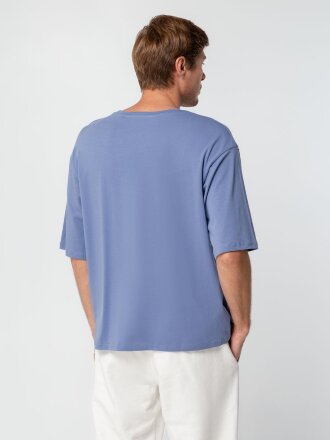 Футболка унисекс оверсайз Street Vibes, синяя (лавандовая) Футболка унисекс оверсайз Street Vibes, синяя (лавандовая)