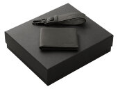 Подарочный набор Long River: кошелек, ремешок для ключей, черная коробка