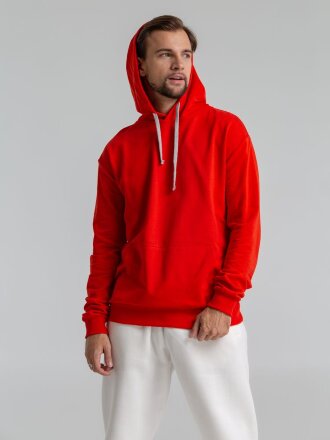 Толстовка с капюшоном Unit Kirenga, красная Толстовка с капюшоном Unit Kirenga, красная