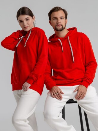 Толстовка с капюшоном Unit Kirenga, красная Толстовка с капюшоном Unit Kirenga, красная