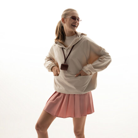 Ветровка (анорак) оверсайз унисекс RISSMAN, бежевая, размер M/L Ветровка (анорак) оверсайз унисекс RISSMAN, бежевая, размер M/L