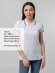 Рубашка поло женская Virma Stripes Lady, белая с нанесением логотипа
