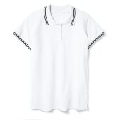 Рубашка поло женская Virma Stripes Lady, белая Рубашка поло женская Virma Stripes Lady, белая