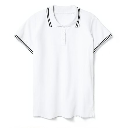 Рубашка поло женская Virma Stripes Lady, белая Рубашка поло женская Virma Stripes Lady, белая