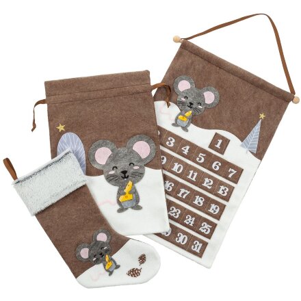 Носок для подарков Noel, с мышкой Носок для подарков Noel, с мышкой