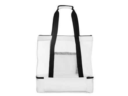 Сумка для шопинга и пляжа Coolmesh с изотермическим отделением внизу, белый Сумка для шопинга и пляжа Coolmesh с изотермическим отделением внизу, белый