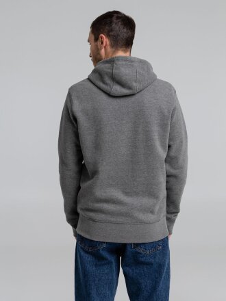 Толстовка на молнии с капюшоном унисекс King, темно-серый меланж Толстовка на молнии с капюшоном унисекс King, темно-серый меланж