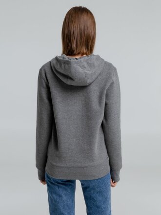 Толстовка на молнии с капюшоном унисекс King, темно-серый меланж Толстовка на молнии с капюшоном унисекс King, темно-серый меланж