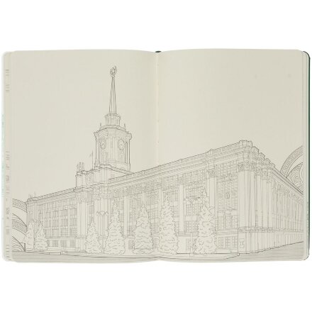 Блокнот «Города. Екатеринбург», зеленый Блокнот «Города. Екатеринбург», зеленый