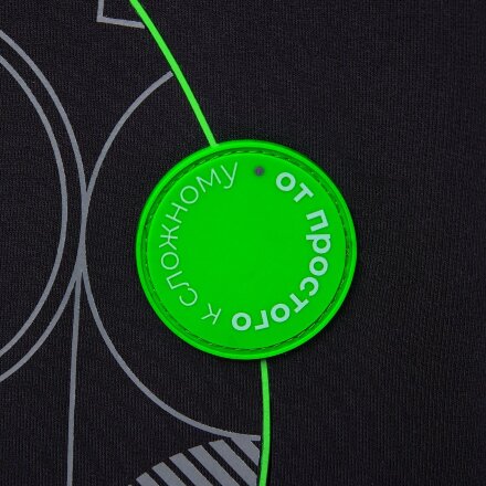 Футболка оверсайз с двойным рукавом Kosmos, черная