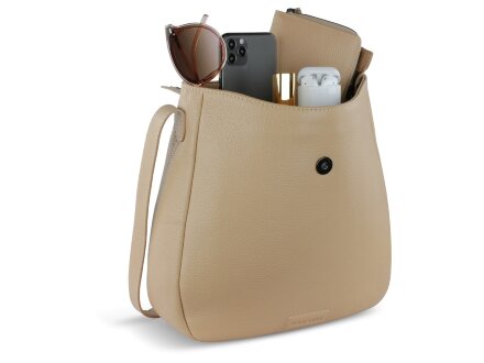 Сумка женская BUGATTI Elsa, песочного цвета, воловья кожа/полиэстер, 29х8х27 см Сумка женская BUGATTI Elsa, песочного цвета, воловья кожа/полиэстер, 29х8х27 см