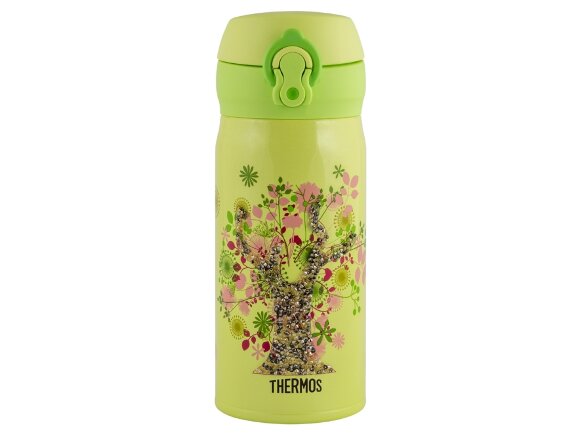 Термос из нерж. стали тм THERMOS JNL-350-SWTREE, зеленый с нанесением логотипа