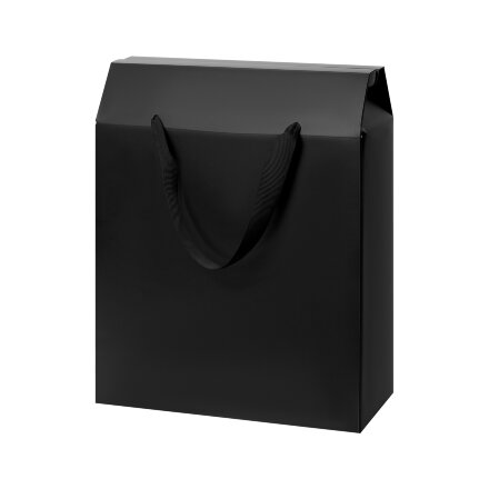 Подарочная коробка-пакет универсальная большая, черная Подарочная коробка-пакет универсальная большая, черная