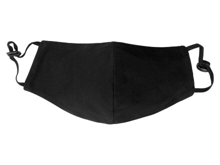 Маска для лица многоразовая с фиксаторами, черная Маска для лица многоразовая с фиксаторами, черная