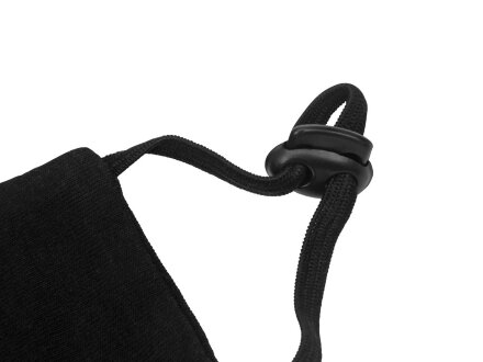 Маска для лица многоразовая с фиксаторами, черная Маска для лица многоразовая с фиксаторами, черная