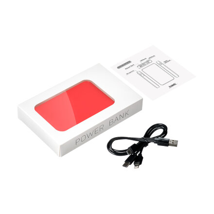 Внешний аккумулятор с подсветкой Ancor 5000 mAh, красный Внешний аккумулятор с подсветкой Ancor 5000 mAh, красный