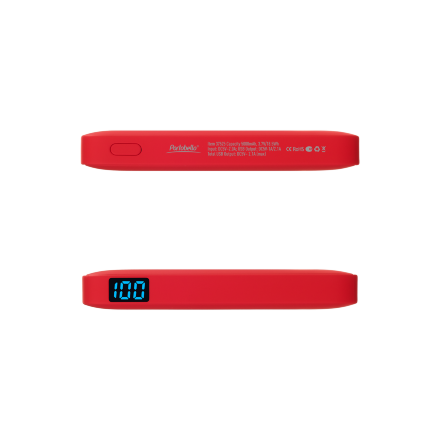 Внешний аккумулятор с подсветкой Ancor 5000 mAh, красный Внешний аккумулятор с подсветкой Ancor 5000 mAh, красный