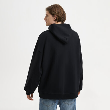 Худи оверсайз унисекс FUSION, черный, размер XL/2XL