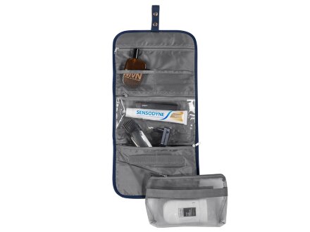 Несессер для путешествий со съемной косметичкой Flat, темно-синий Несессер для путешествий со съемной косметичкой Flat, темно-синий