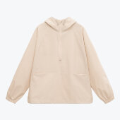 Ветровка (анорак) оверсайз унисекс RISSMAN, бежевая, размер XL/XXL Ветровка (анорак) оверсайз унисекс RISSMAN, бежевая, размер XL/XXL