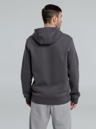 Толстовка на молнии с капюшоном унисекс King, темно-серая Толстовка на молнии с капюшоном унисекс King, темно-серая