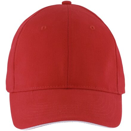 Бейсболка Solar, красная с белым Бейсболка Solar, красная с белым
