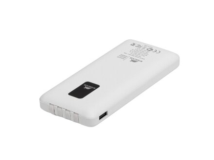RIVACASE VA2210 (10000 мАч) внешний аккумулятор с дисплеем и встроенными кабелями, белый, 12/48 RIVACASE VA2210 (10000 мАч) внешний аккумулятор с дисплеем и встроенными кабелями, белый, 12/48
