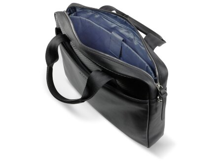 Портфель мужской BUGATTI Comet, чёрный, воловья кожа/полиэстер, 37х6х27 см Портфель мужской BUGATTI Comet, чёрный, воловья кожа/полиэстер, 37х6х27 см