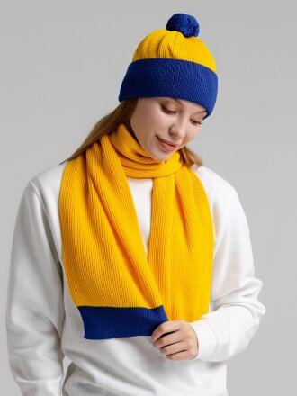 Шарф Snappy, желтый с синим Шарф Snappy, желтый с синим