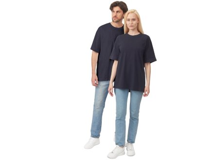 Футболка оверсайз Vienna унисекс , темно-синий