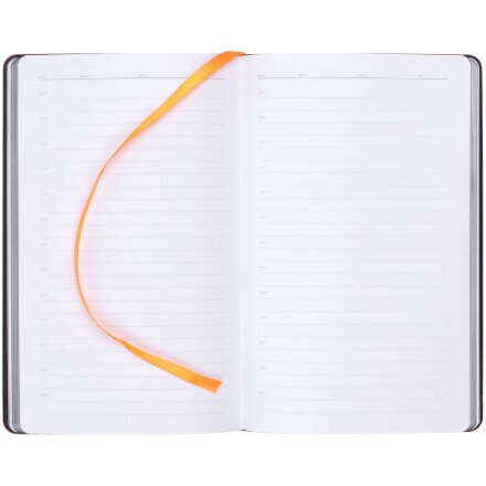 Ежедневник Trait, недатированный, черный с оранжевым Ежедневник Trait, недатированный, черный с оранжевым