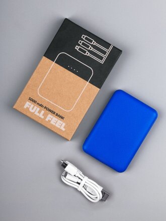 Внешний аккумулятор Uniscend Full Feel Type-C, 5000 мАч, синий Внешний аккумулятор Uniscend Full Feel Type-C, 5000 мАч, синий