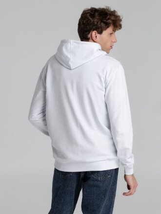 Толстовка на молнии с капюшоном Unit Siverga, белая Толстовка на молнии с капюшоном Unit Siverga, белая