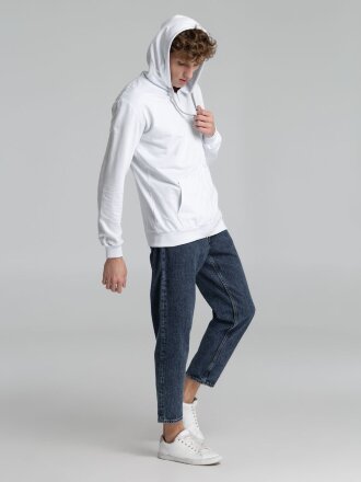 Толстовка на молнии с капюшоном Unit Siverga, белая Толстовка на молнии с капюшоном Unit Siverga, белая