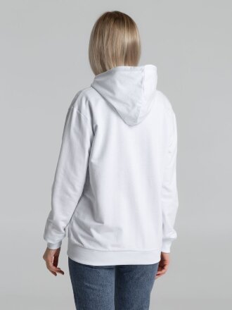 Толстовка на молнии с капюшоном Unit Siverga, белая Толстовка на молнии с капюшоном Unit Siverga, белая