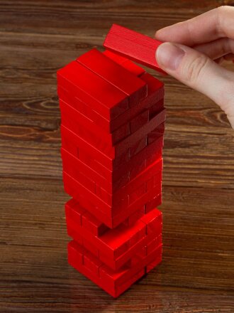 Игра «Деревянная башня мини», красная Игра «Деревянная башня мини», красная